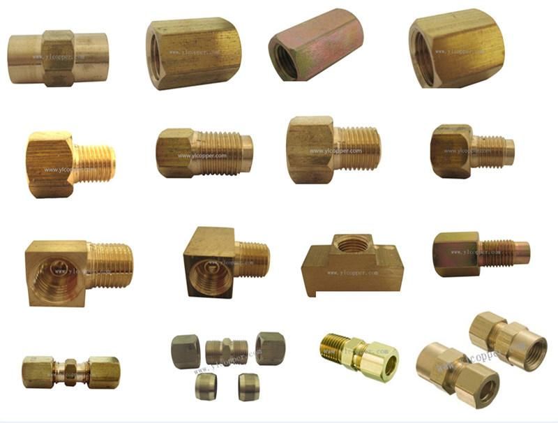 Brass Brake Tube Adapter Connector Fitting Brass Inverted Flare Brake Tube Adapter Nut Fitting for Auto Parts