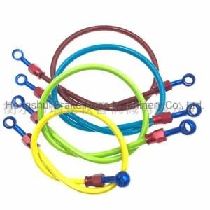 Brake Line Rouber Hose Color Aluminum Connector Four-Piece Set Brake Hose