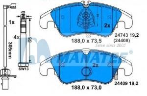 Front Disc Brake Pads for Audi A4 A5 A6 A7 Q5 S4 S5 8k0 698 151