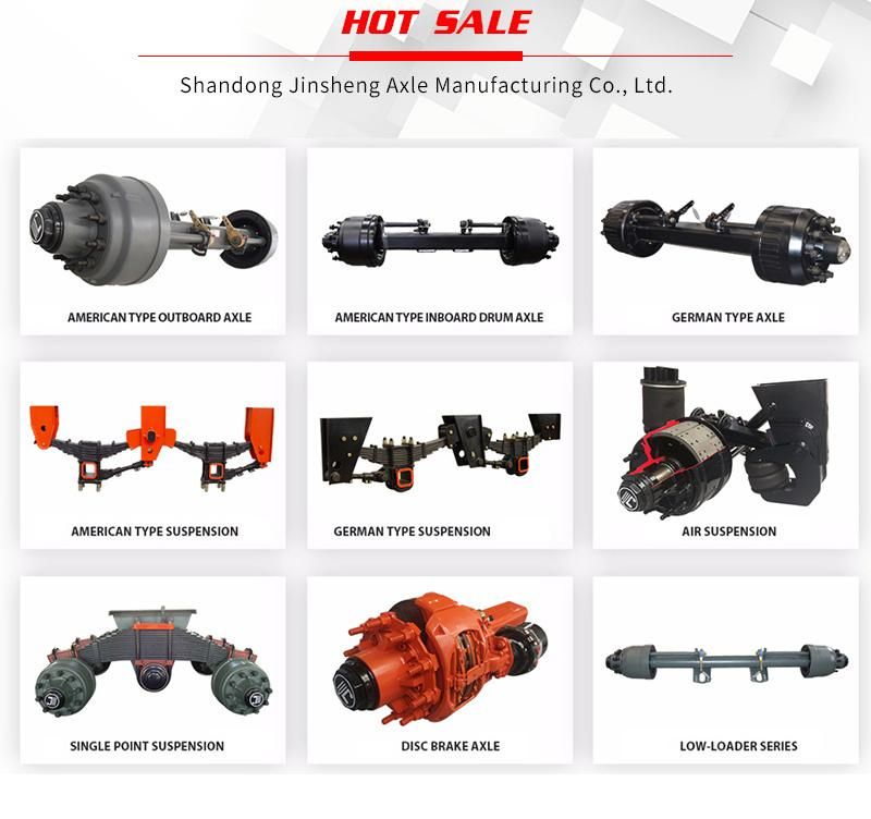 Sale of 13t American Type Axle Trailer Axle Rear Axle Fuwa Axle Outboard Axle for Semi-Trailer Vehicle Parts and Truck Parts