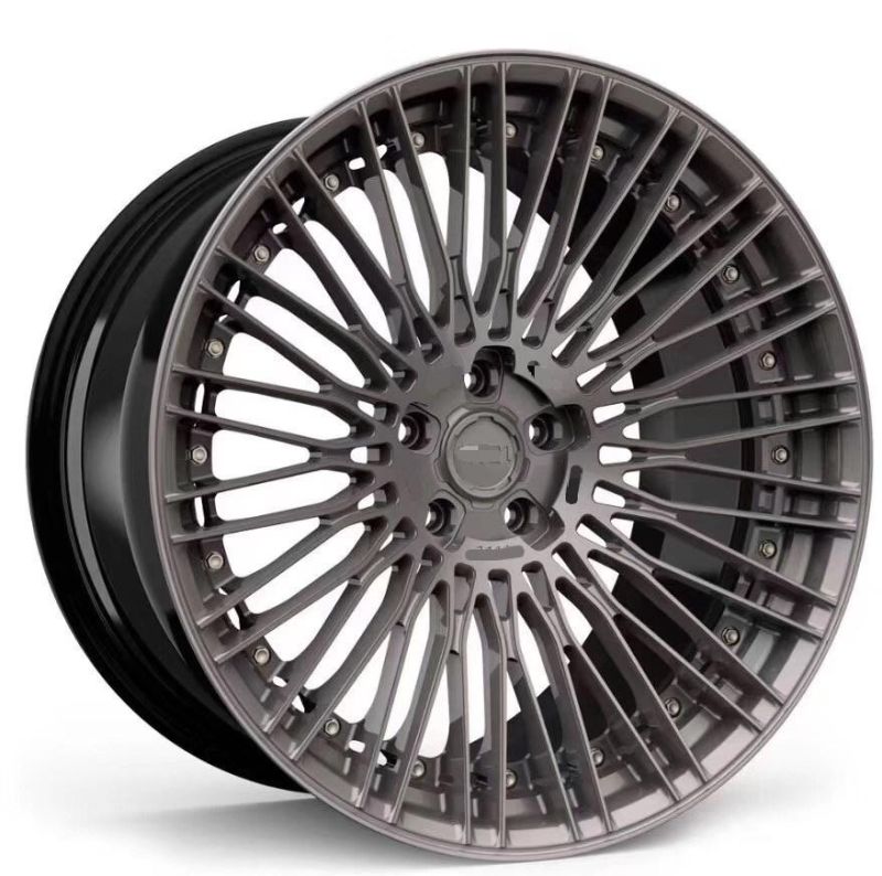 OEM 22X9.5 5X112 5X130 Matt Black Gunmetal Silver Machine Face Aluminium Passenger Car Alloy Rims Forged Wheel