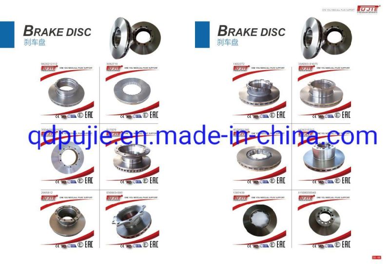 High Performance Truck Brake Disc 1402272 for Scani