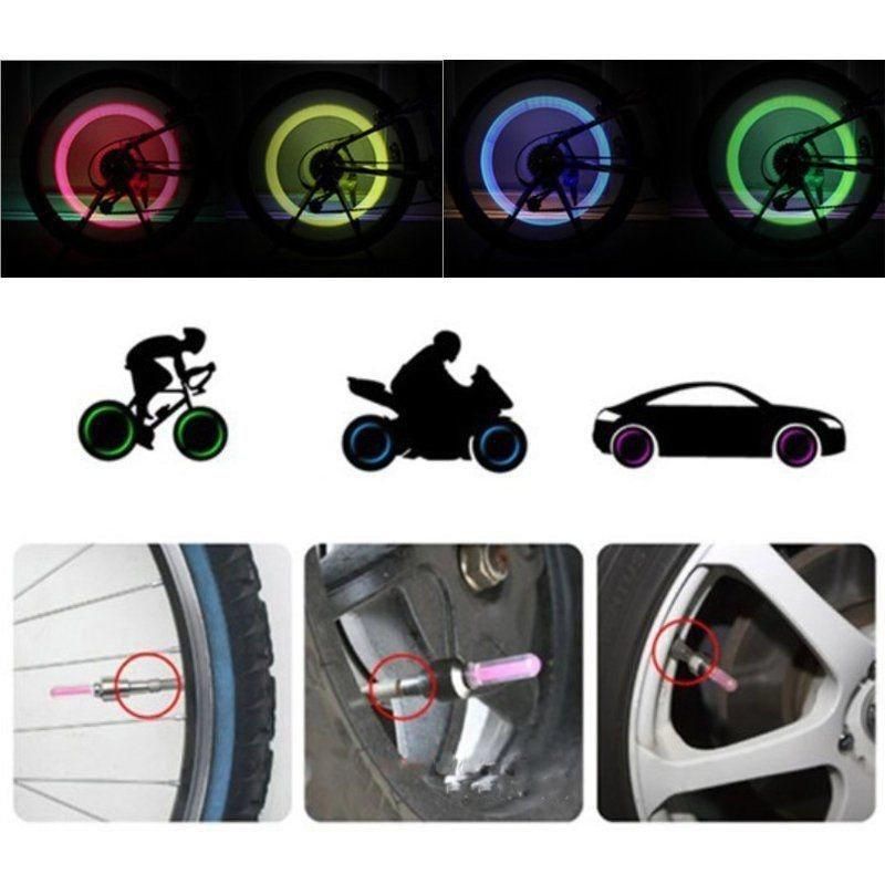 Wholesale Plastic ABS LED Colorful Tire Wheel Valve Stem Caps for Car, Bicycle, Motorcycle