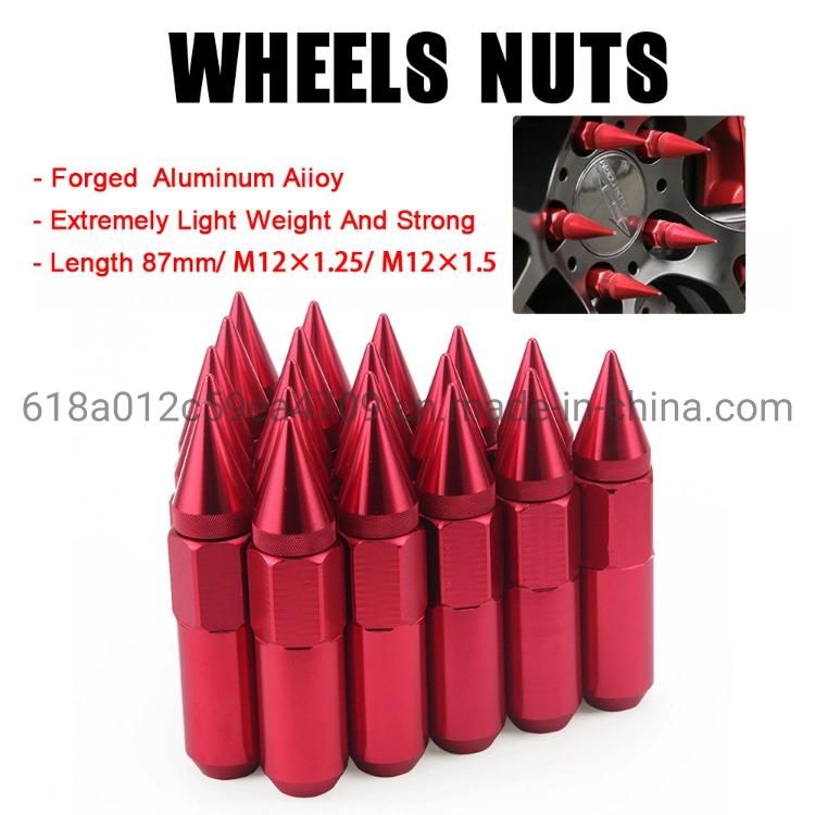 Aluminum 20PCS Spike Wheel Lug Nut M12X1.5/M12X1.25 Racing Lug Nuts