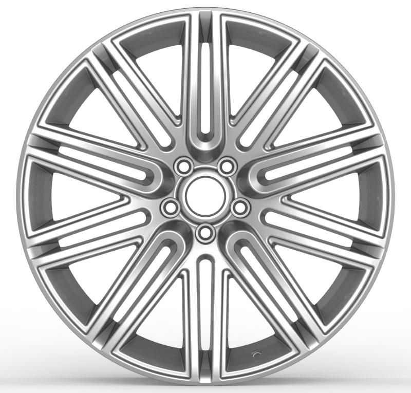 21 Inch 112 PCD 5 Hole 41 Et Alumilum Alloy Wheel Rims Silver Color Finish Wheels for Passenger Car Wheel China Professional Manufacturer