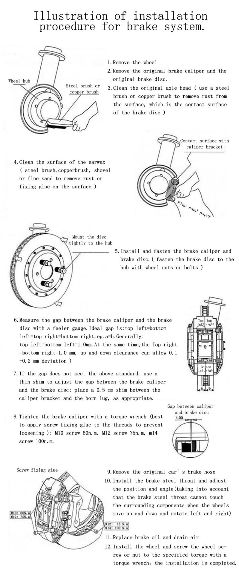 Dicase Best Quality Car Brake Rotor Fit Stock Caliper with 330*28mm Expanded Disc and Bracket for Audi A3 18′ ′