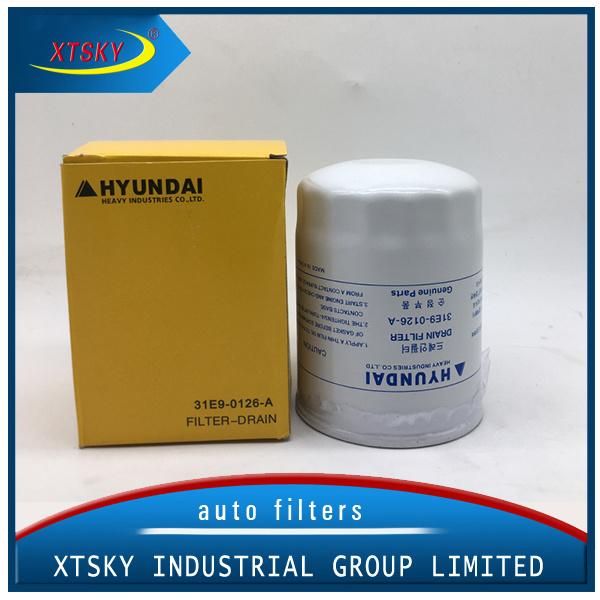 Auto Parts Hydraulic Filter Oil Filter 31e9-0126-a for Hyundai