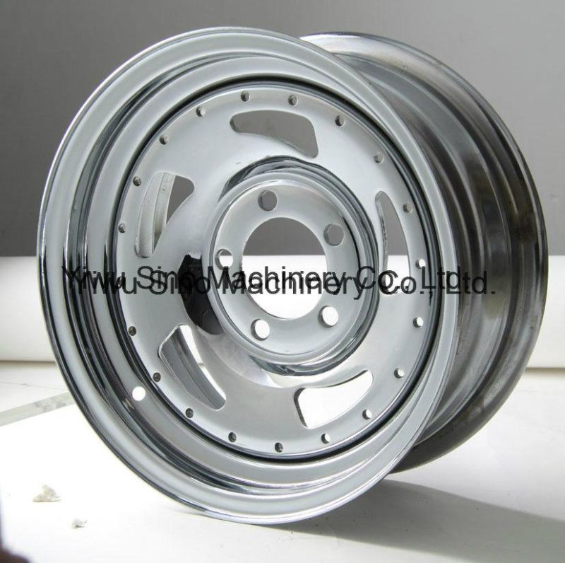 8 Spoke Hourse and Boat Trailer White Steel Wheel Rim