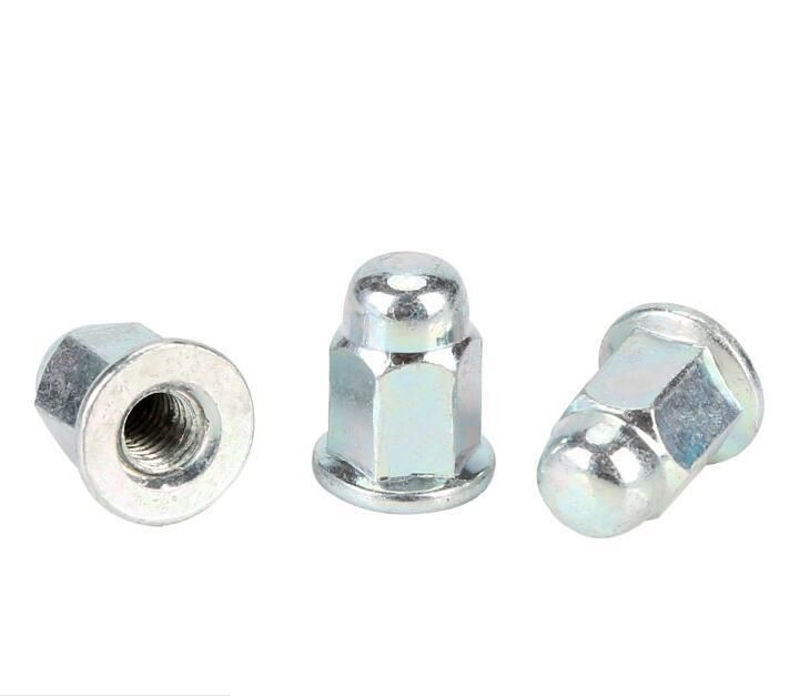 M6X22 M8X25 Steel Chromed Flange Dome Lug Nut