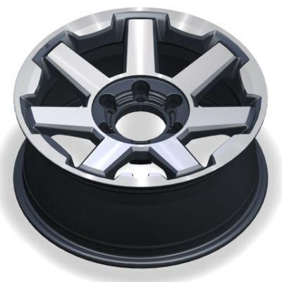 14 15 16 Inch Alloy Wheel with PCD 100-114.3 Tuning Wheels Black Machine Face Jwl Via