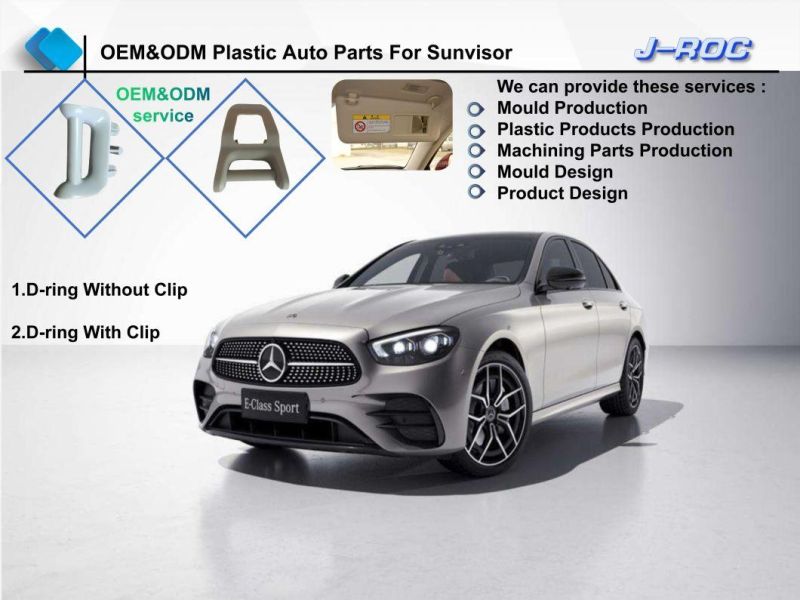 ODM OEM Customized Plastic Accessories for Auto Car Automobile Motor Vehicle Sunvisor D-Ring