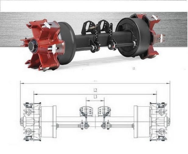 Best Selling Truck Axle Spoke Axle Trailer Semi-Traile Capacity 18t