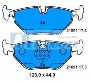 Rear Disc Brake Pads for BMW E39 34 21 1 163 395