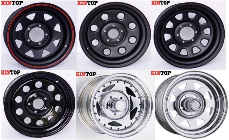 8 Spoke Alloy Wheel Matt Black 4X4 off Road for Car Steel Wheel Rim