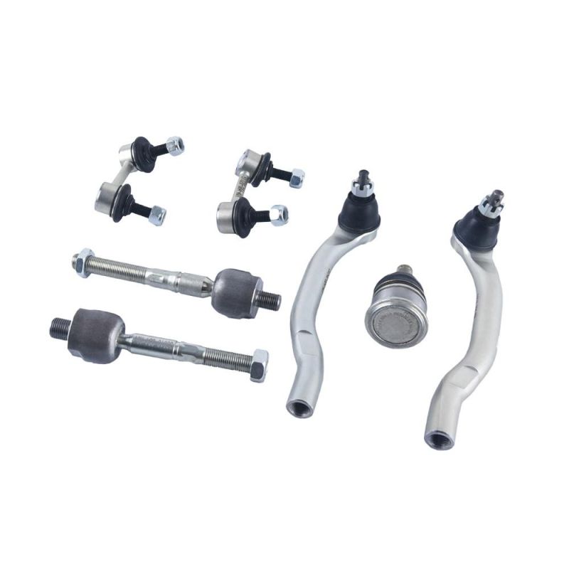 7 Pieces Set Suspension Kit Includes Front Tie Rod End, Front Steering Tie Rod End, Front Steering Tie Rod Front Sway Bar Link Front Upper Ball Joint for Honda