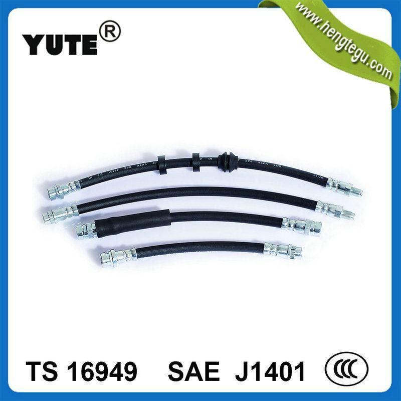 Yute Black Front Flexible Hydraulic Brake Hose for Audi A4