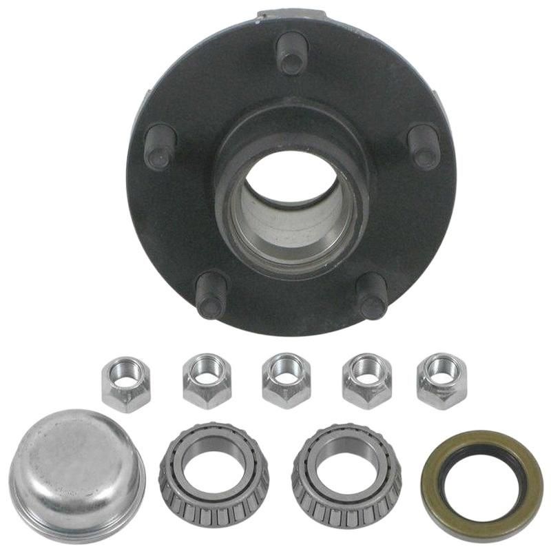 Trailer Hub, 1-1/16" X 1-1/16" Bearings, 5 X 4.5" Bolt Pattern, Special Short Hub Length, Pre-Greased. Bt-150A Trailer Idler Hub