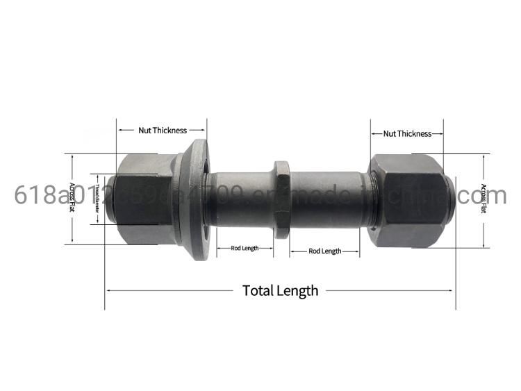 High Strength Grade10.9 Lock Wheel Hub Stud Bolt, Heavy Duty Truck Parts Wheel Bolt and Nut