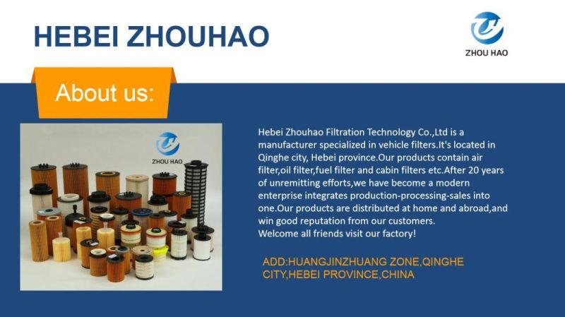 Use for Nissan Price Preferential Oil Filter Hu923X/7701472321/CH9462 China Manufacturer Auto Parts for Oil Filter