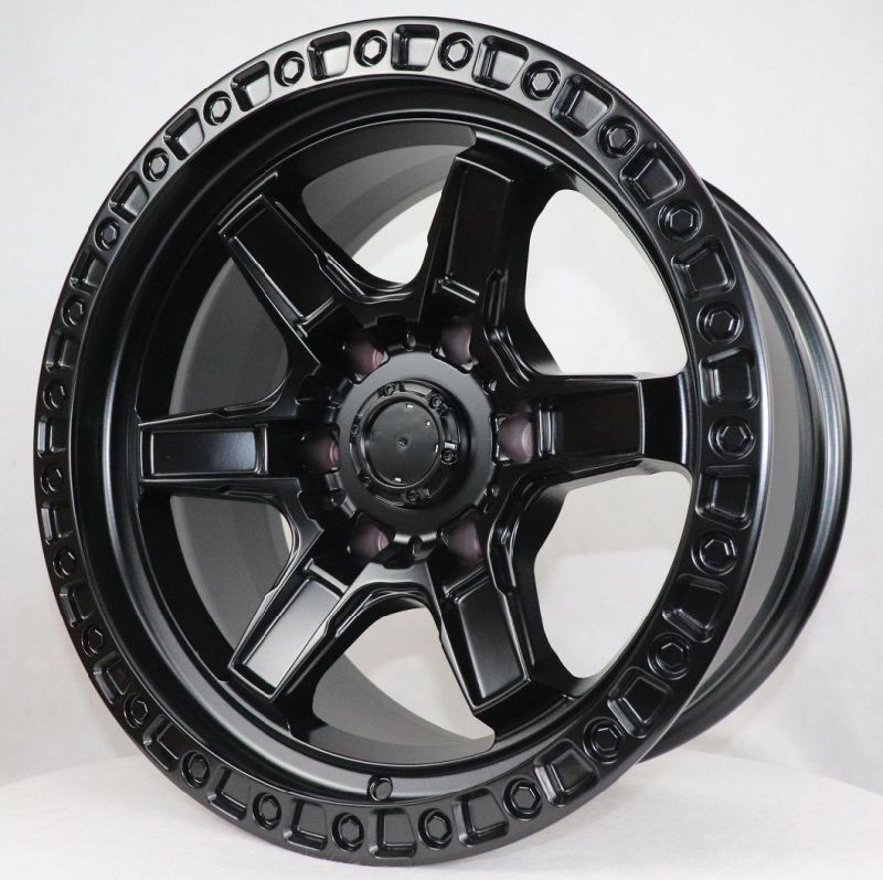 High Quality Low Price Black 17 Inch 6X139.7 Alloy Wheel for Car