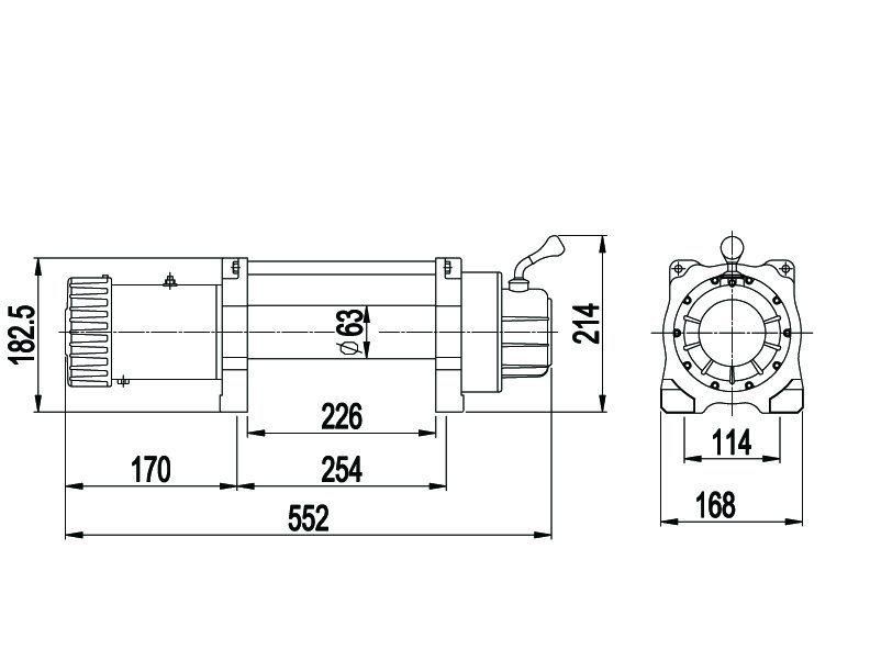 9500lbs 12V Electric Power Recovery Winch