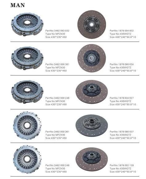 Gmf380 Heavy Truck Clutch Kit Clutch Pressure Plate Clutch Cover for Daf Truck OE 3482017034