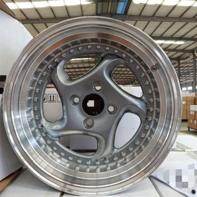 Chromed 15*8.25 Inch 4*100/4*108/4*114.3/5*100 PCD Fit Passenger Car Wheels Wrought Alloy Rims