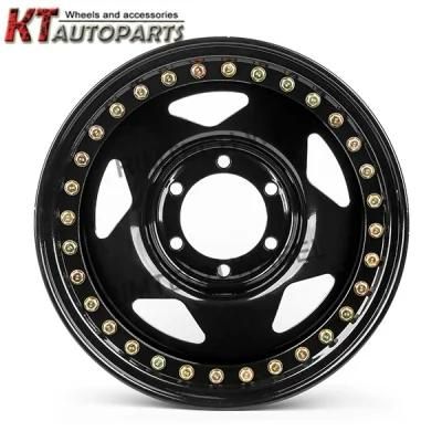 4X4 off Road Beadlock Grossy Black Steel Wheel Rim