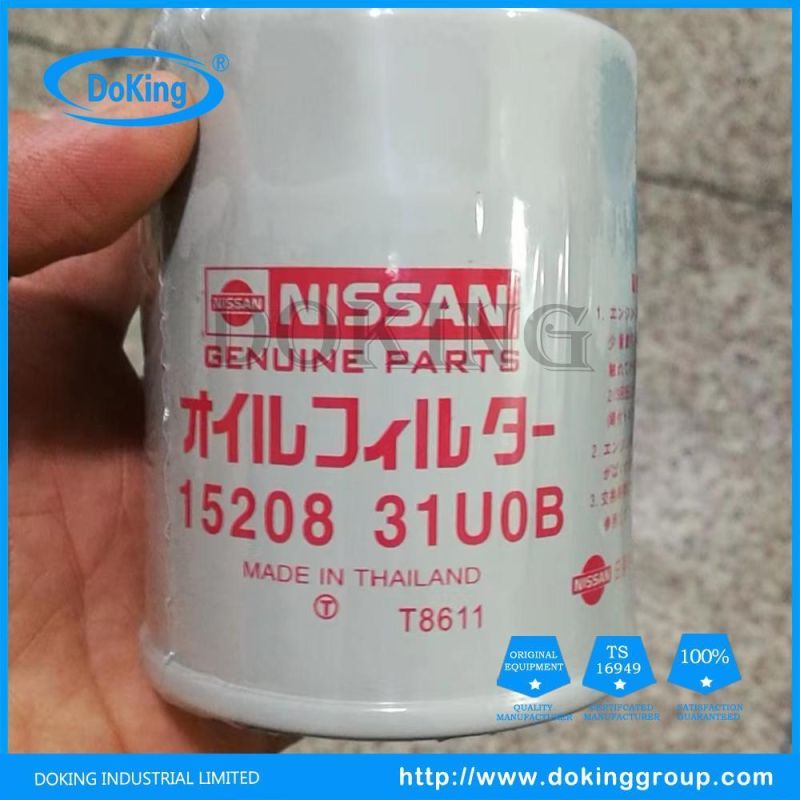 Factory Supply Oil Filter 15208-31uob Auto Parts for Vehicles for Nissan