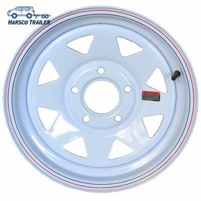 12X4 Trailer 8 Spoke PCD5X114.3 Et0 Steel Wheel Steel Rim