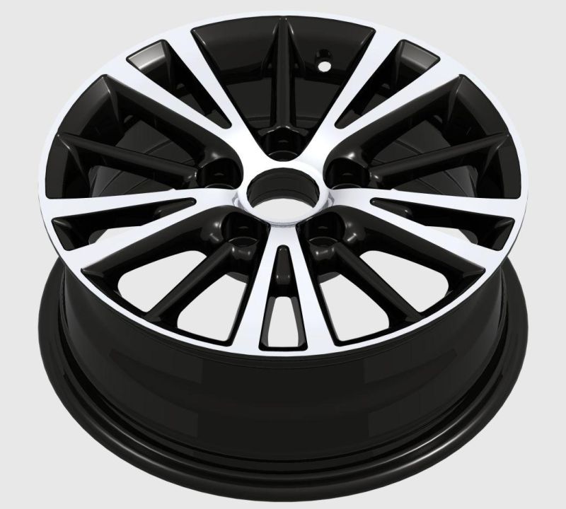 OEM/ODM Alumilum Alloy Wheel Rims 15X6.0 Inch 5X114.3 PCD Black Machined Face and Lip Professional Manufacturer for Passenger Car Wheel Car Tire