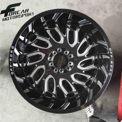 Black Milled Sport Rims Offroad Alloy Wheels