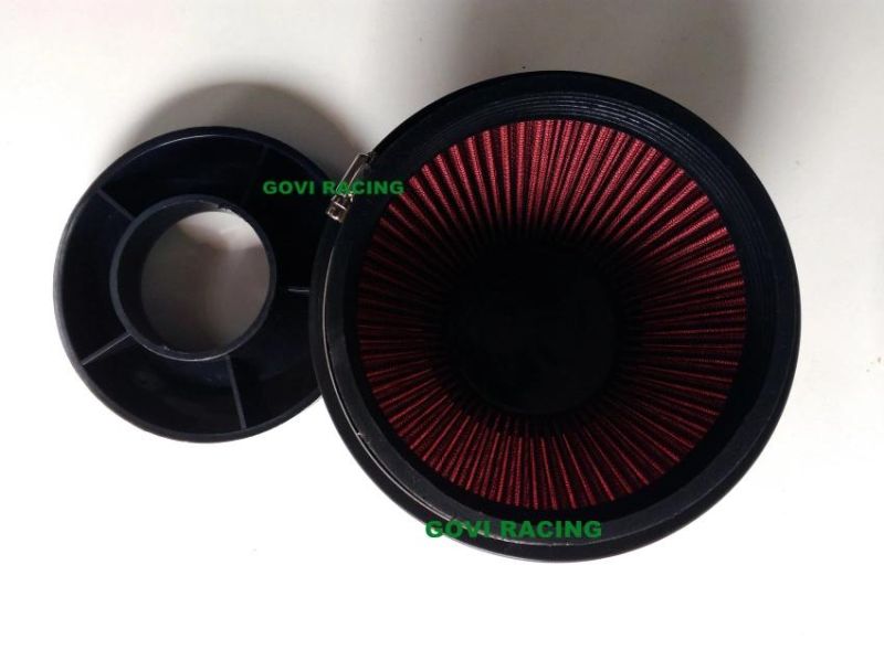 102mm Height Red Car Air Filter Intake with Velocity Stack 3′′/3.5′′/4′′ Universal