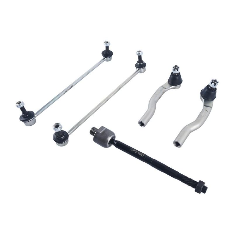 5 Pieces Suspension Kit Includes Front&Rear Stabilizer Link, Left&Right Tie Rod Endand Rack End Tie Rod End for Honda Fit 2015-2018