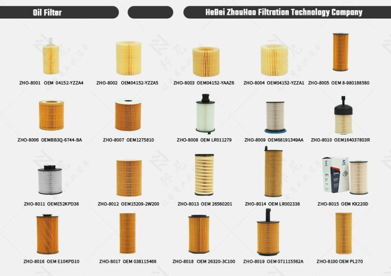 68109834AA 0071771649 E216HD301 K68109834AA Hu7018z for Jeep China Factory Oil Filter for Auto Parts