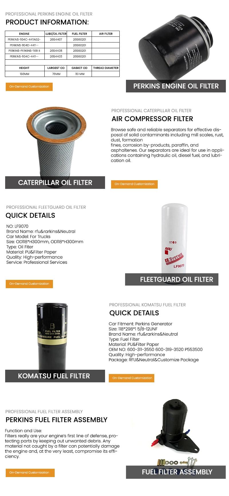 Oil Filter for Mann-Filter W 712/52 Filters of Generators Truck