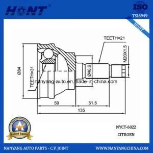 Citroen Car Axle Shaft Part CV Joint (NYCT-6022)