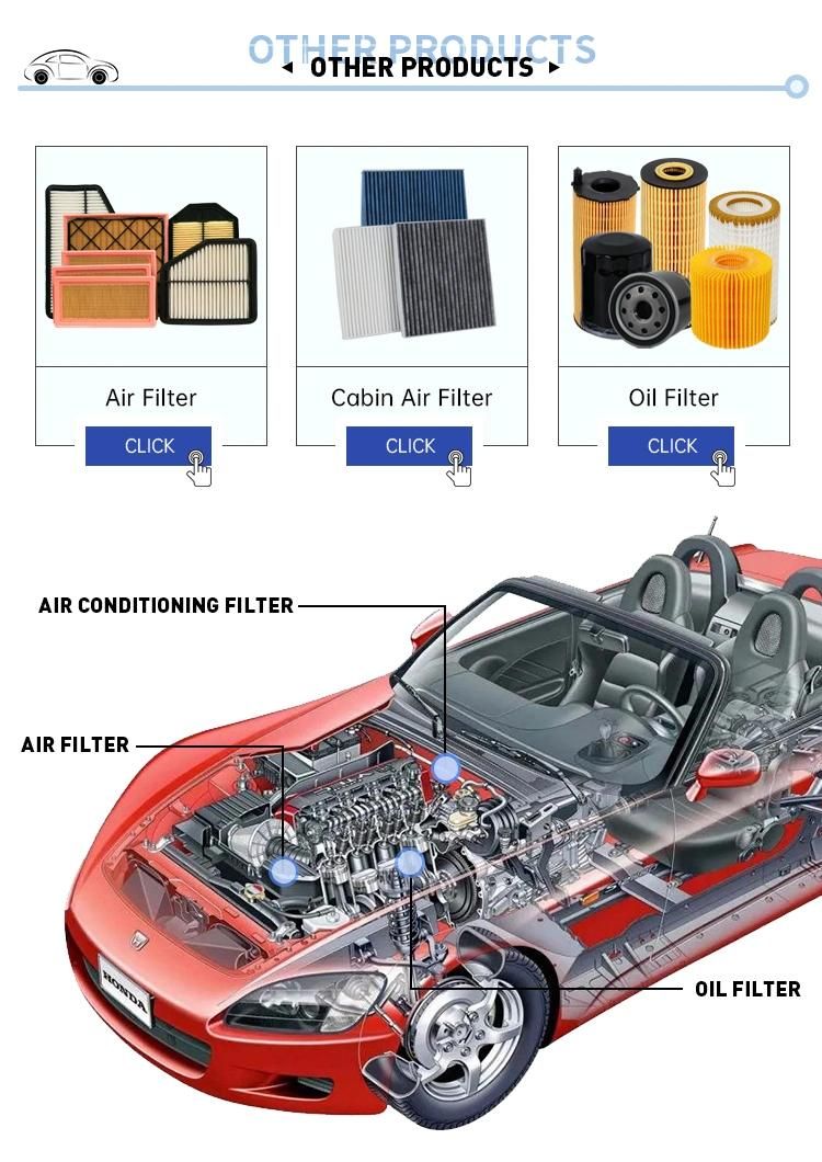 Wholesale Price Air Filter Auto Parts OEM 17801-20040 for Janpan Car