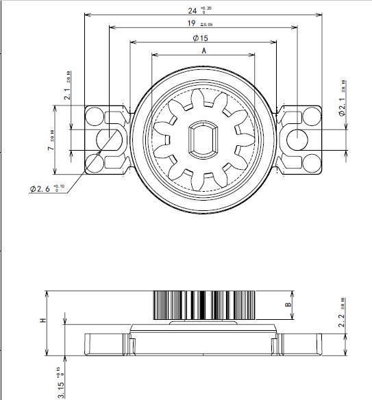 High Quality Plastic Rotary Damper Silicone Oil Soft Close Gear Damper