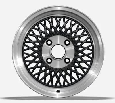 15*7/15*8/15*8.5 Inch Alloy Car Rims Black Machined Face Deep Lip Aluminum Alloy Wheel