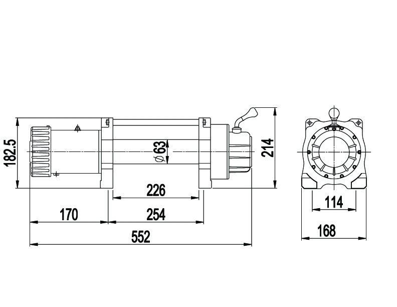 4310kg 12V Electric 4WD Capstan Winch with Wire Rope