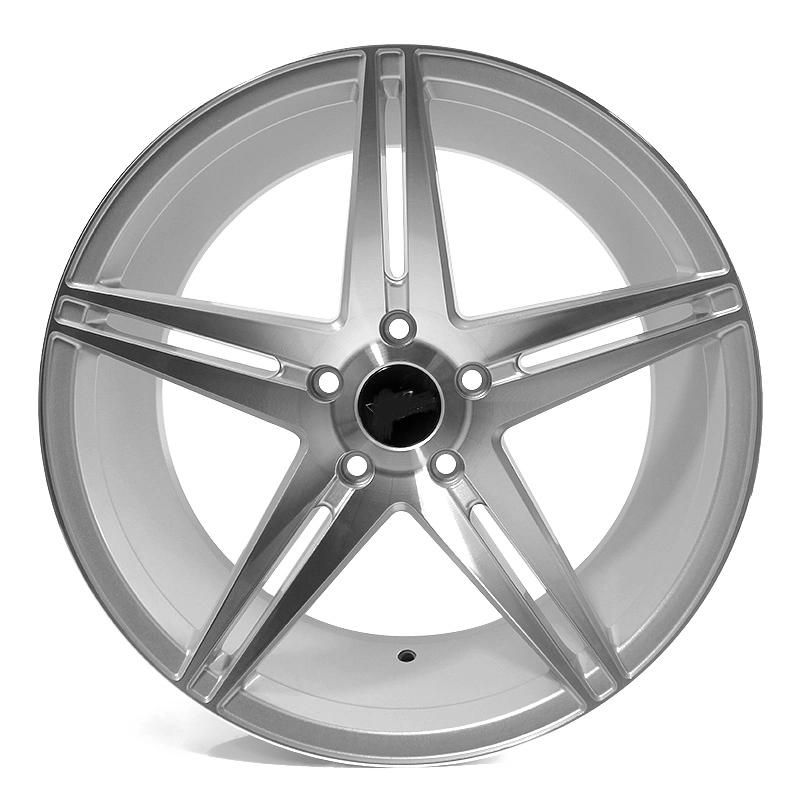 Silver Machine Face Wheel Rim Staggered