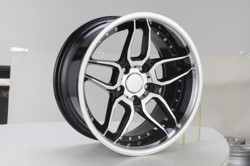 18inch 5spokes Black Wheel Rim Staggered