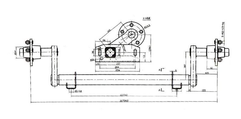 Car Carrier Trailer Heavy Duty Shaft and Electr Brake Parts Truck Disc Brake Axle