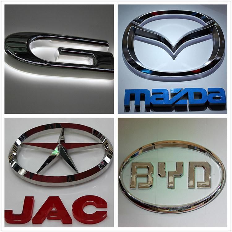 Double Sided Metal Sign Chromed Car Emblem