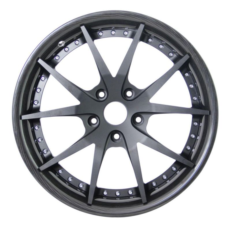 Am-AC-005 Carbon Fibre+ Aluminum Center 2 Piece Forged Car Wheel