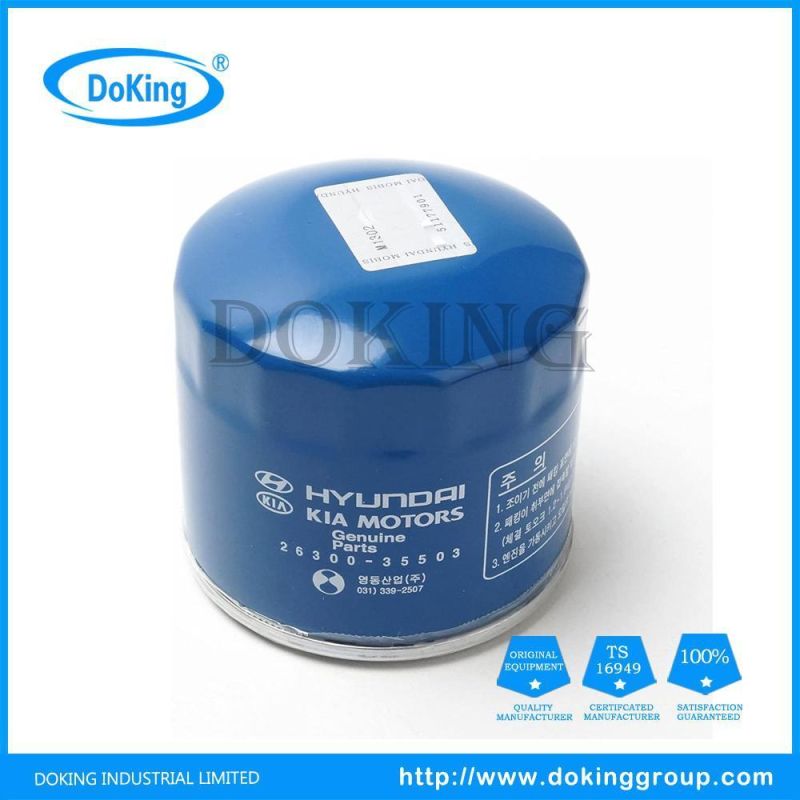 High Quality Oil Filter 26300-35505 Hyundai and KIA Auto Parts