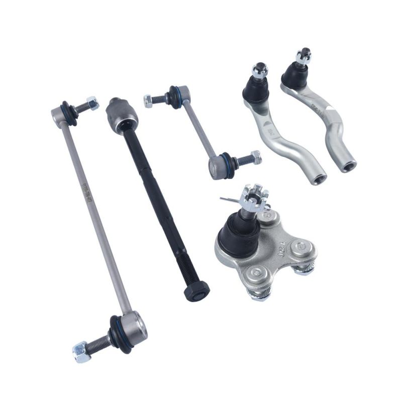 6 Peices Suspension Kit Chassis Accessories Kit Includes Sway Bar Link, Ball Joint, Tie Rod End, Steering Tie Rod for Honda Cr-V 2018-2021