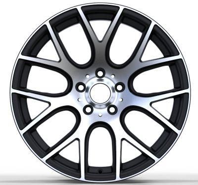 Professional Manufacturer Alumilum Alloy Wheel Rims 18 Inch 5 Hole Black Machined Face for Passenger Car Wheel Aftermarket Wheel