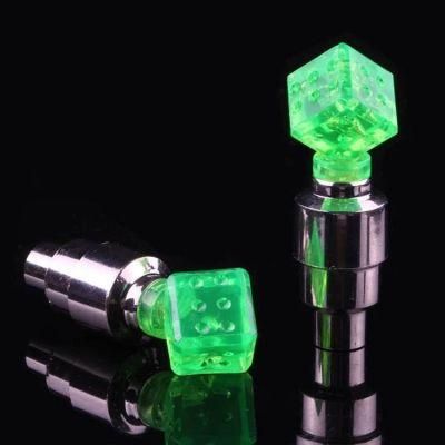 Dice New Flash Light LED Set Waterproof Wheel Tire Valve Cap 8V1